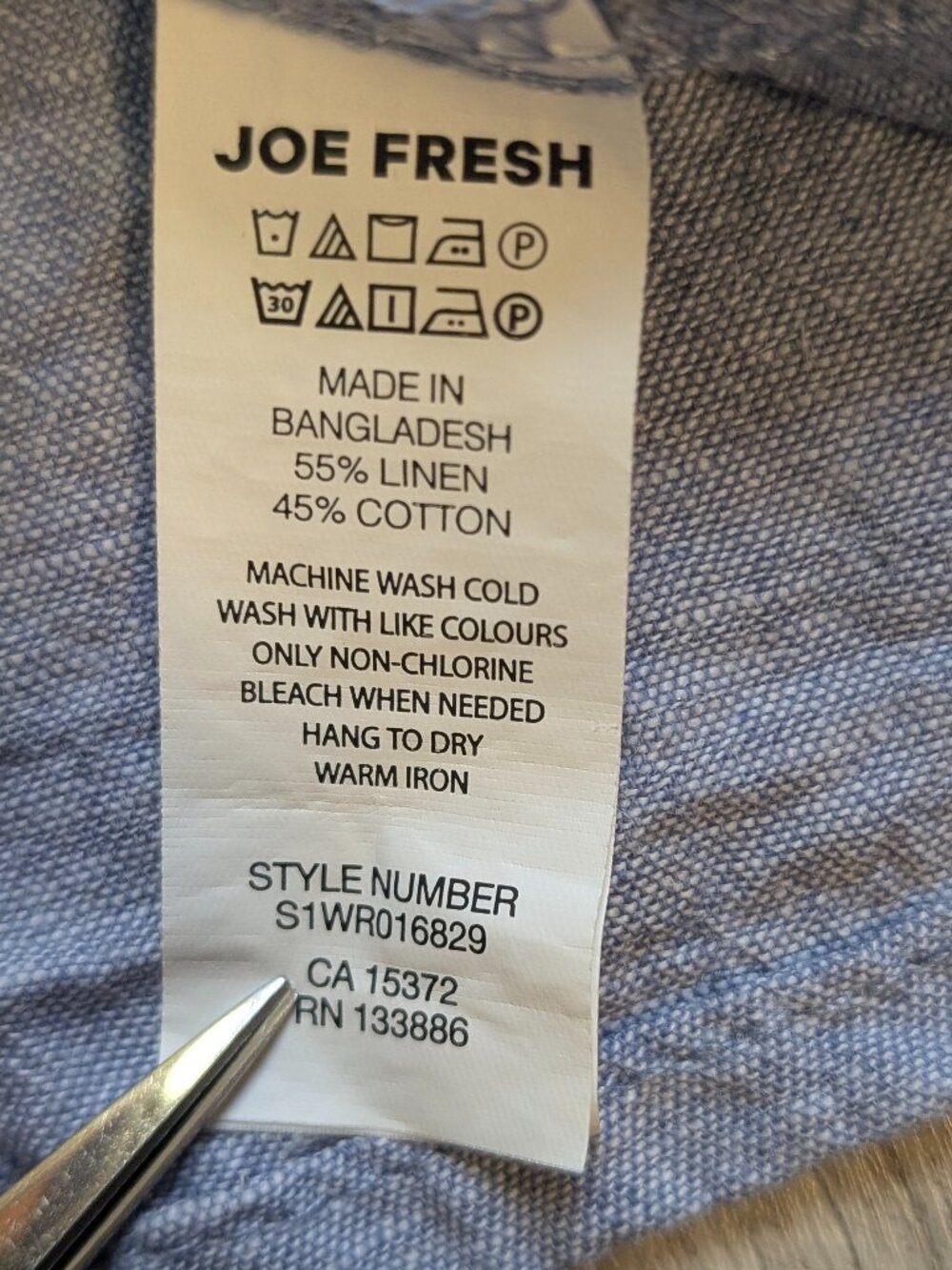 Chambray Linen Cotton Belted Button Front Midi Dress L Coastal Cottagecore EUC - Picture 7 of 9